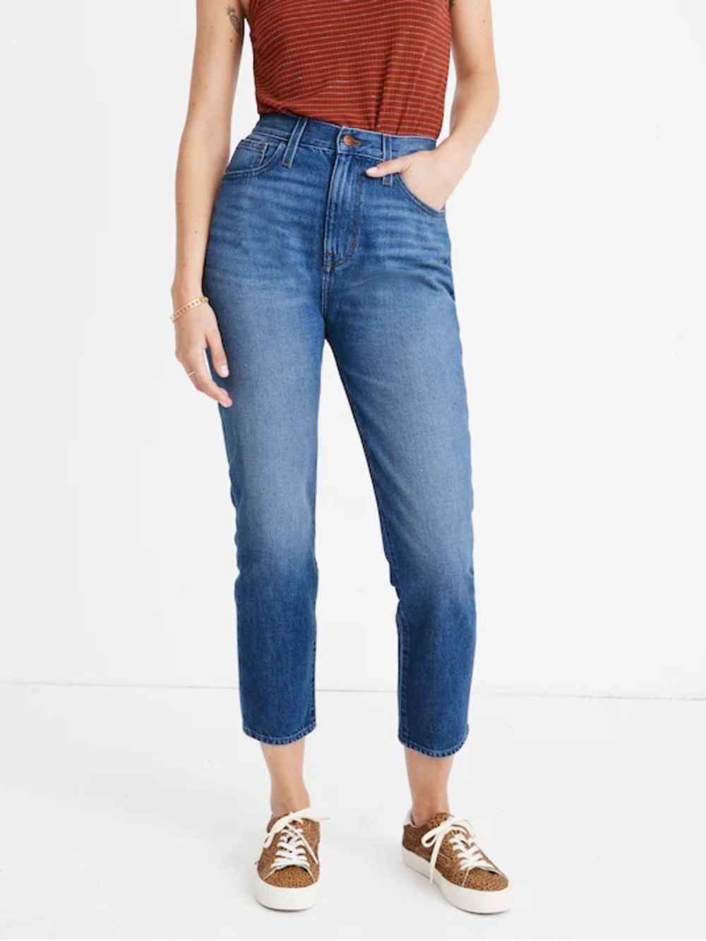 Madewell Momjean Stratfield Medium Wash Denim, Size 32 - High Rise Roomy Slouch